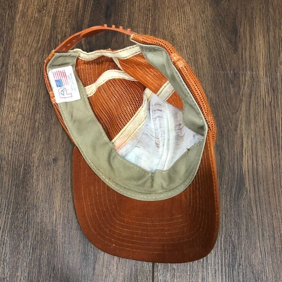 Vintage Dakine Embroidered Made in USA Trucker Hat Orange Snapback OSFM - Picture 3 of 9